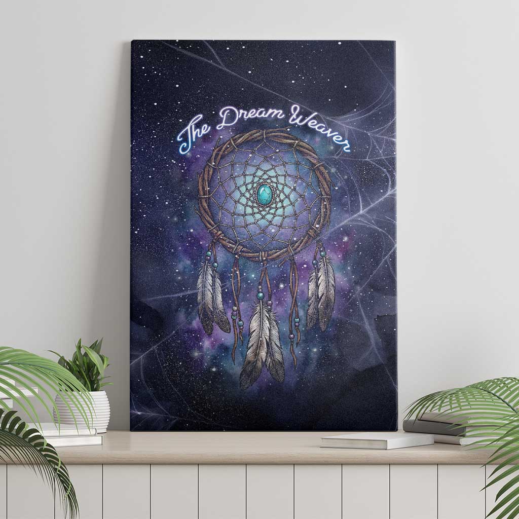 Dreamcatcher Native American Canvas Wall Art Feathers and Starry Night Sky The Dream Weaver Theme - Wonder Print Shop