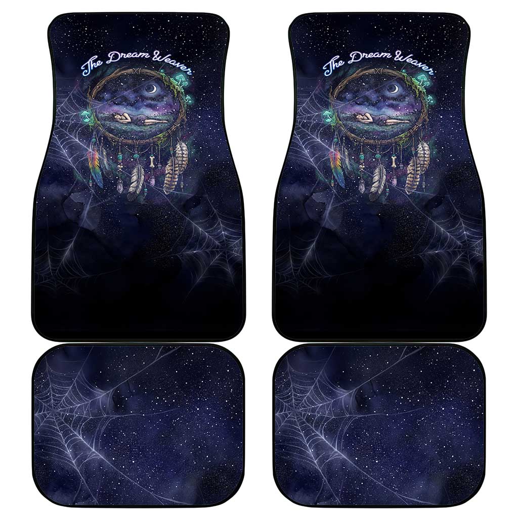 Dreamcatcher Native American Car Mats Feathers and Starry Night Sky The Dream Weaver Theme - Wonder Print Shop
