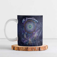 Dreamcatcher Native American Ceramic Mug Feathers and Starry Night Sky The Dream Weaver Theme - Wonder Print Shop
