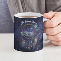 Dreamcatcher Native American Ceramic Mug Feathers and Starry Night Sky The Dream Weaver Theme - Wonder Print Shop