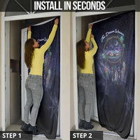 Dreamcatcher Native American Door Cover Feathers and Starry Night Sky The Dream Weaver Theme - Wonder Print Shop