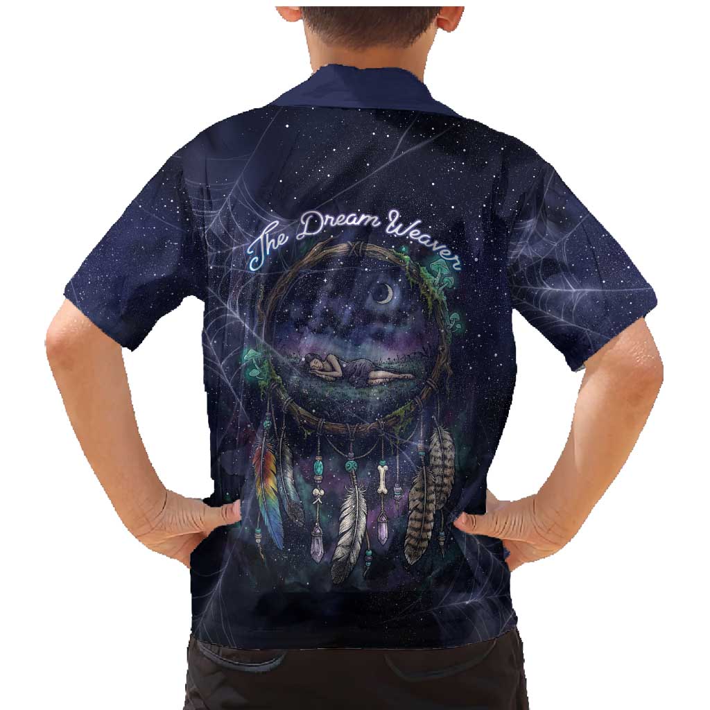Dreamcatcher Native American Family Matching Mermaid Dress and Hawaiian Shirt Feathers and Starry Night Sky The Dream Weaver Theme - Wonder Print Shop