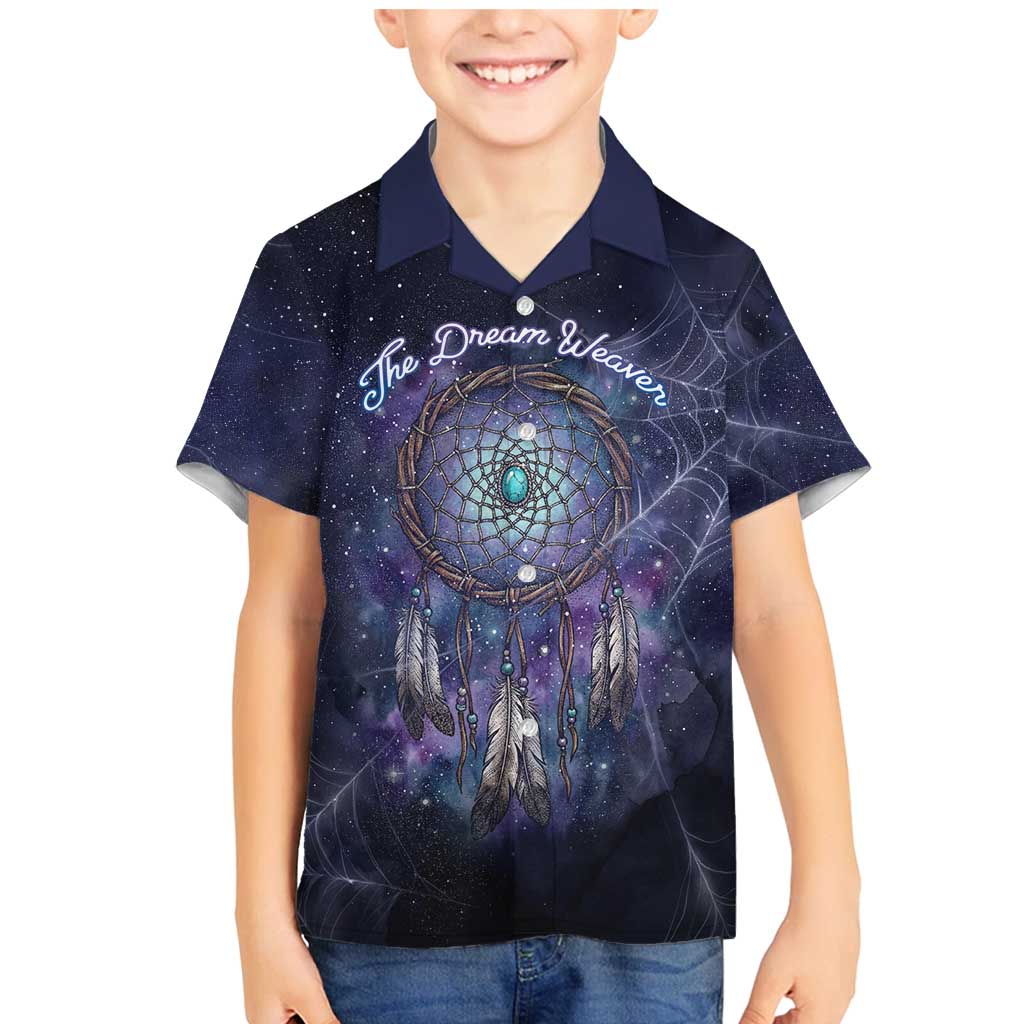 Dreamcatcher Native American Family Matching Mermaid Dress and Hawaiian Shirt Feathers and Starry Night Sky The Dream Weaver Theme - Wonder Print Shop
