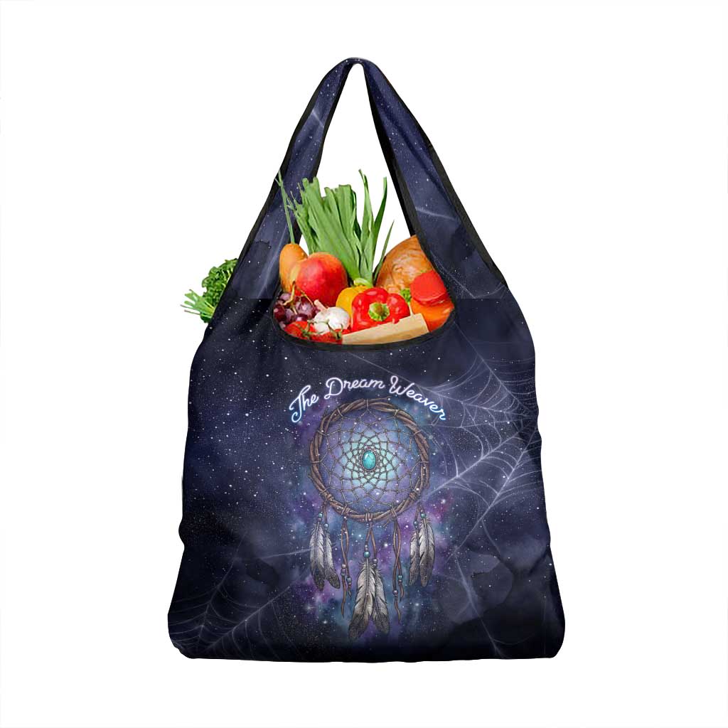 Dreamcatcher Native American Grocery Bag Feathers and Starry Night Sky The Dream Weaver Theme - Wonder Print Shop