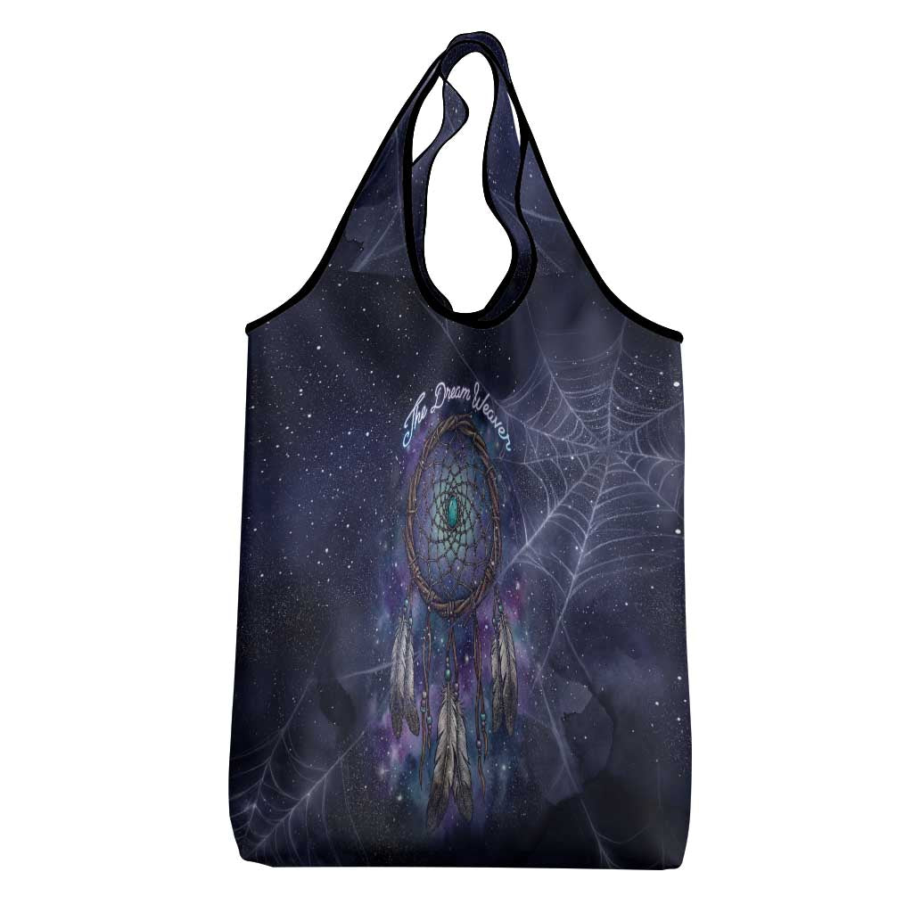 Dreamcatcher Native American Grocery Bag Feathers and Starry Night Sky The Dream Weaver Theme - Wonder Print Shop