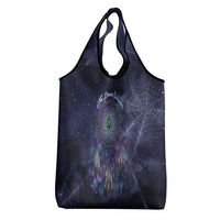 Dreamcatcher Native American Grocery Bag Feathers and Starry Night Sky The Dream Weaver Theme - Wonder Print Shop