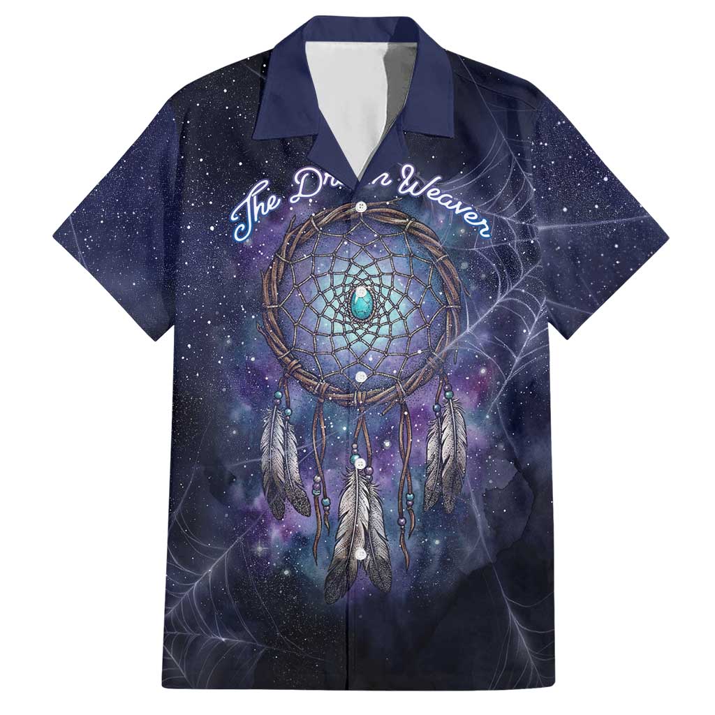 Dreamcatcher Native American Hawaiian Shirt Feathers and Starry Night Sky The Dream Weaver Theme - Wonder Print Shop