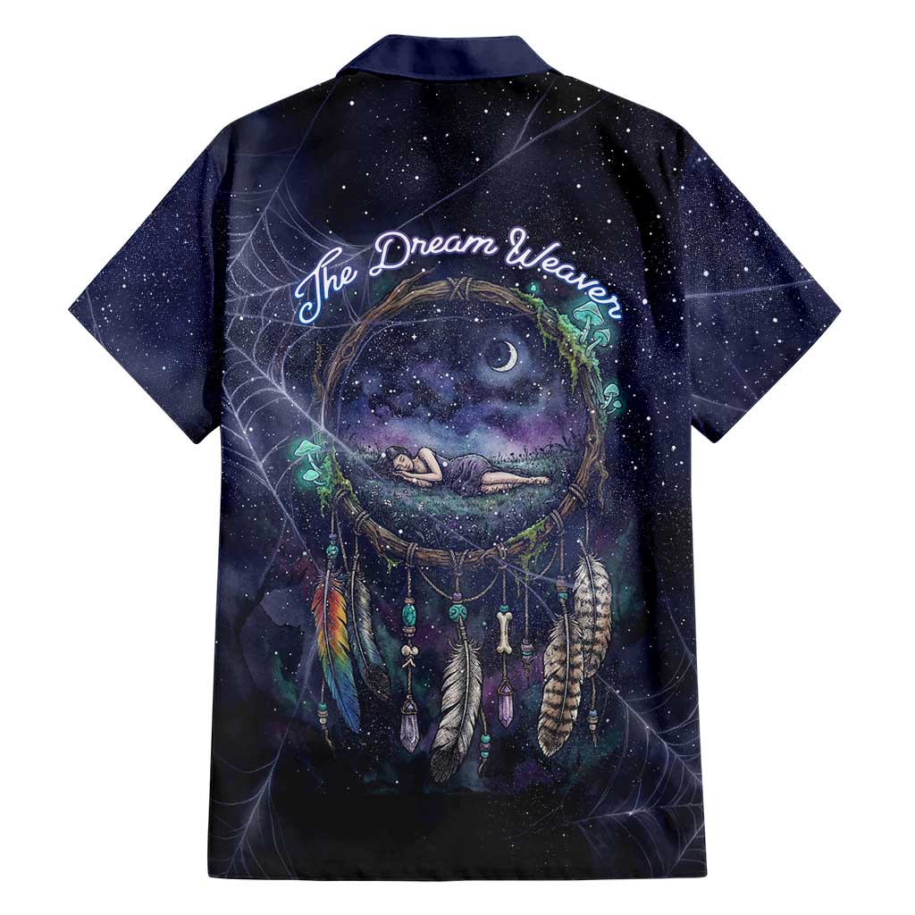 Dreamcatcher Native American Hawaiian Shirt Feathers and Starry Night Sky The Dream Weaver Theme - Wonder Print Shop
