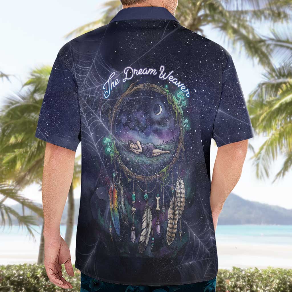 Dreamcatcher Native American Hawaiian Shirt Feathers and Starry Night Sky The Dream Weaver Theme - Wonder Print Shop