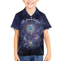 Dreamcatcher Native American Hawaiian Shirt Feathers and Starry Night Sky The Dream Weaver Theme - Wonder Print Shop