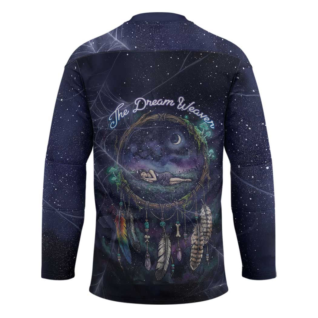 Dreamcatcher Native American Hockey Jersey Feathers and Starry Night Sky The Dream Weaver Theme - Wonder Print Shop