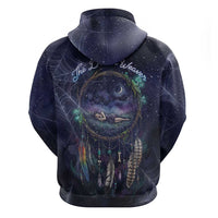 Dreamcatcher Native American Hoodie Feathers and Starry Night Sky The Dream Weaver Theme - Wonder Print Shop