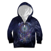 Dreamcatcher Native American Kid Hoodie Feathers and Starry Night Sky The Dream Weaver Theme - Wonder Print Shop
