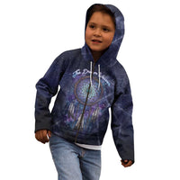 Dreamcatcher Native American Kid Hoodie Feathers and Starry Night Sky The Dream Weaver Theme - Wonder Print Shop