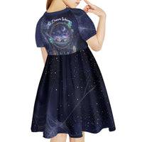 Dreamcatcher Native American Kid Short Sleeve Dress Feathers and Starry Night Sky The Dream Weaver Theme - Wonder Print Shop