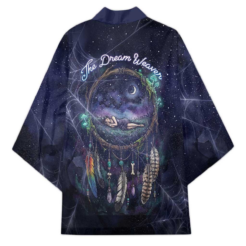 Dreamcatcher Native American Kimono Feathers and Starry Night Sky The Dream Weaver Theme - Wonder Print Shop