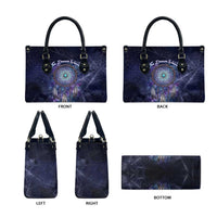 Dreamcatcher Native American Leather Bag Feathers and Starry Night Sky The Dream Weaver Theme - Wonder Print Shop