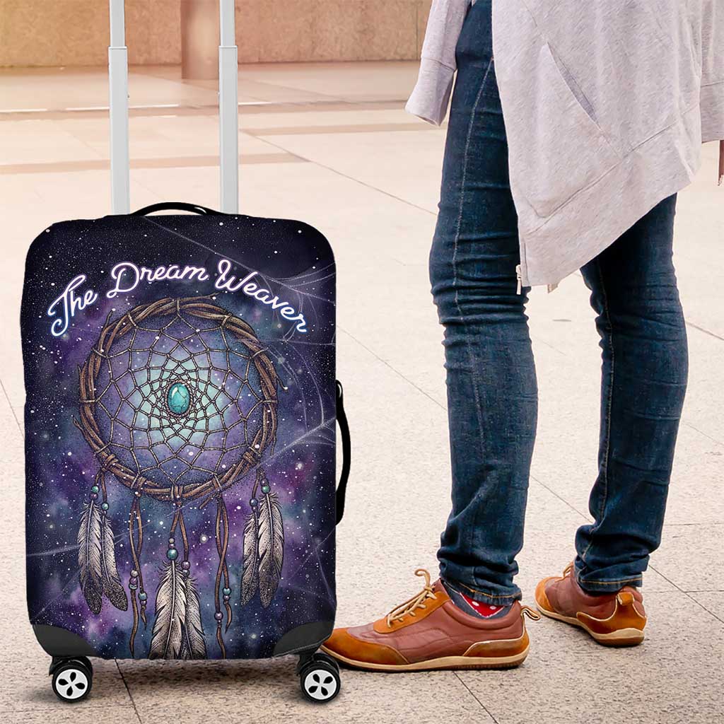 Dreamcatcher Native American Luggage Cover Feathers and Starry Night Sky The Dream Weaver Theme - Wonder Print Shop