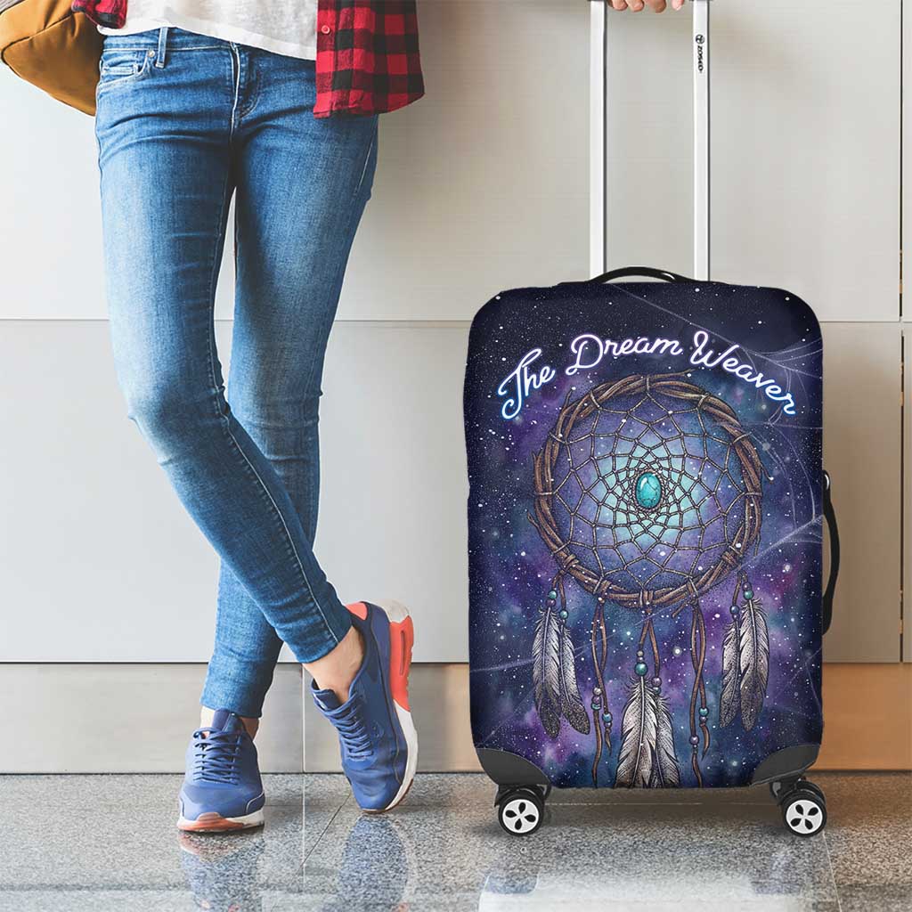 Dreamcatcher Native American Luggage Cover Feathers and Starry Night Sky The Dream Weaver Theme - Wonder Print Shop