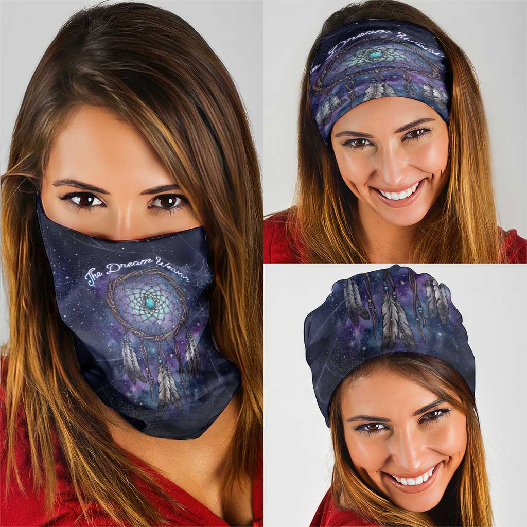 Dreamcatcher Native American Neck Gaiter Feathers and Starry Night Sky The Dream Weaver Theme - Wonder Print Shop