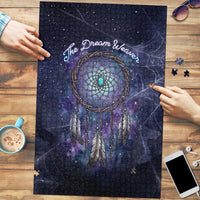 Dreamcatcher Native American Puzzle Feathers and Starry Night Sky The Dream Weaver Theme - Wonder Print Shop