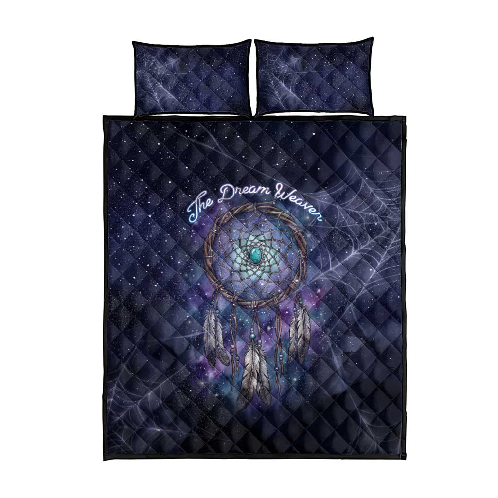 Dreamcatcher Native American Quilt Bed Set Feathers and Starry Night Sky The Dream Weaver Theme - Wonder Print Shop
