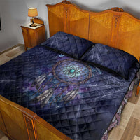 Dreamcatcher Native American Quilt Bed Set Feathers and Starry Night Sky The Dream Weaver Theme - Wonder Print Shop