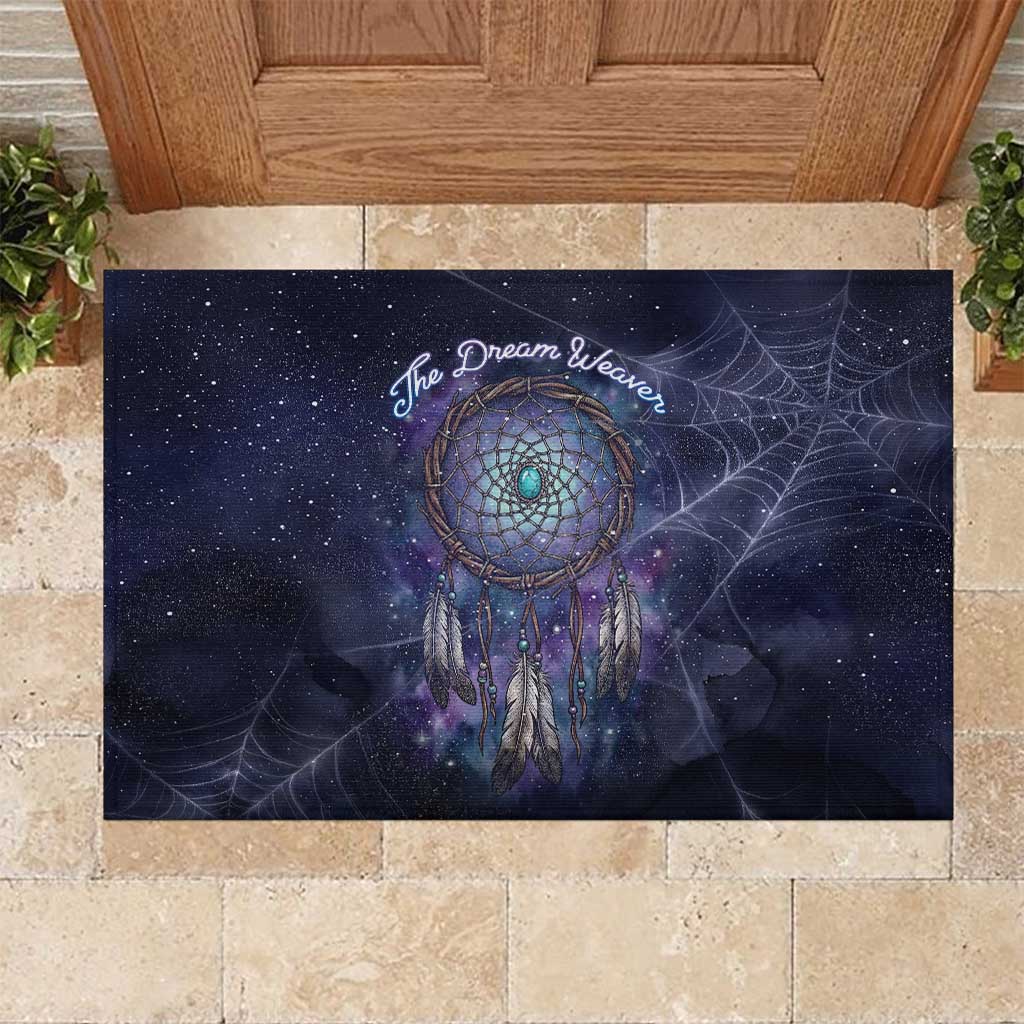 Dreamcatcher Native American Rubber Doormat Feathers and Starry Night Sky The Dream Weaver Theme - Wonder Print Shop