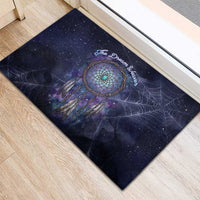 Dreamcatcher Native American Rubber Doormat Feathers and Starry Night Sky The Dream Weaver Theme - Wonder Print Shop