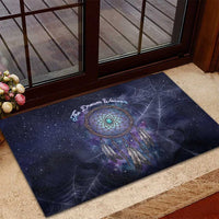 Dreamcatcher Native American Rubber Doormat Feathers and Starry Night Sky The Dream Weaver Theme - Wonder Print Shop