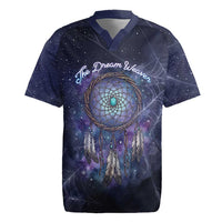 Dreamcatcher Native American Rugby Jersey Feathers and Starry Night Sky The Dream Weaver Theme - Wonder Print Shop