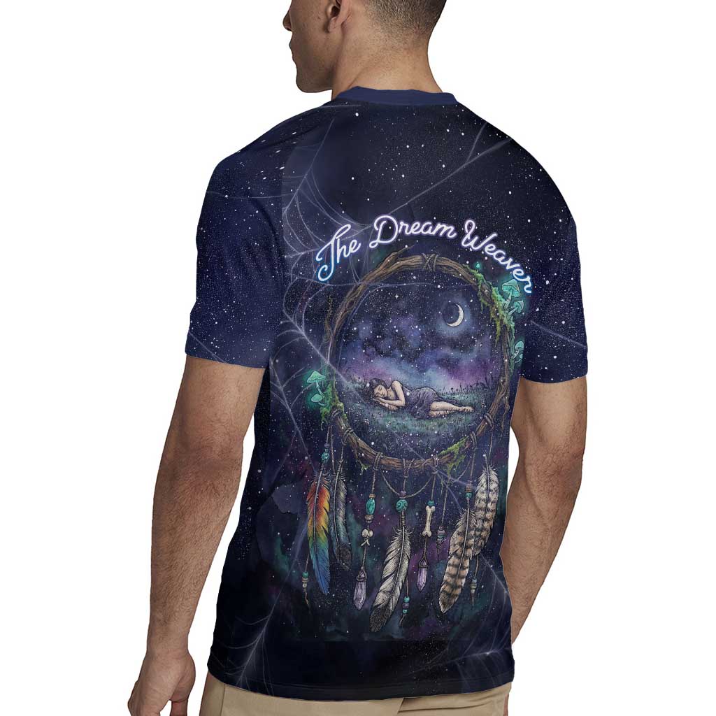 Dreamcatcher Native American Rugby Jersey Feathers and Starry Night Sky The Dream Weaver Theme - Wonder Print Shop