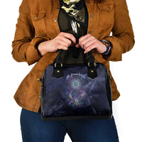 Dreamcatcher Native American Shoulder Handbag Feathers and Starry Night Sky The Dream Weaver Theme - Wonder Print Shop