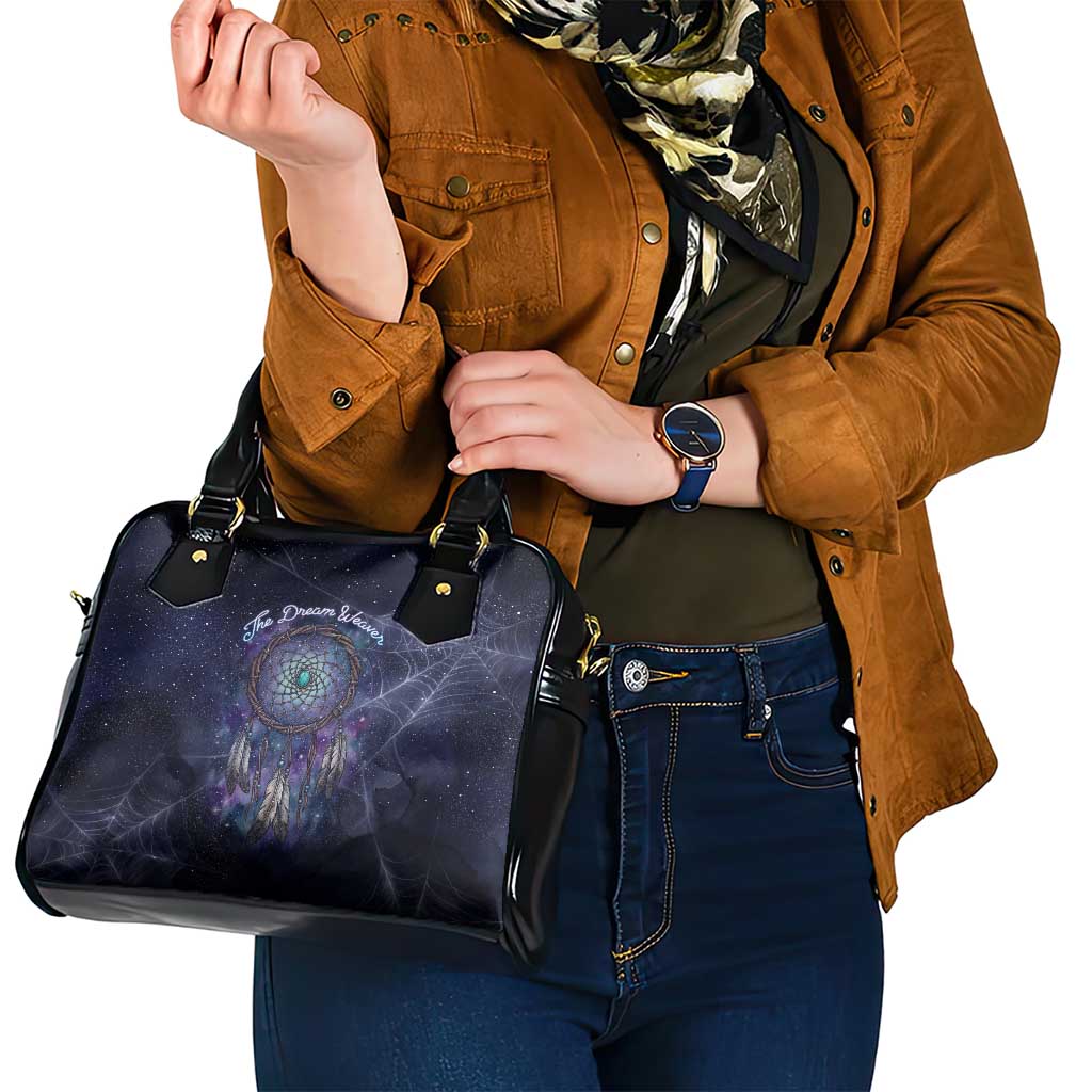 Dreamcatcher Native American Shoulder Handbag Feathers and Starry Night Sky The Dream Weaver Theme - Wonder Print Shop