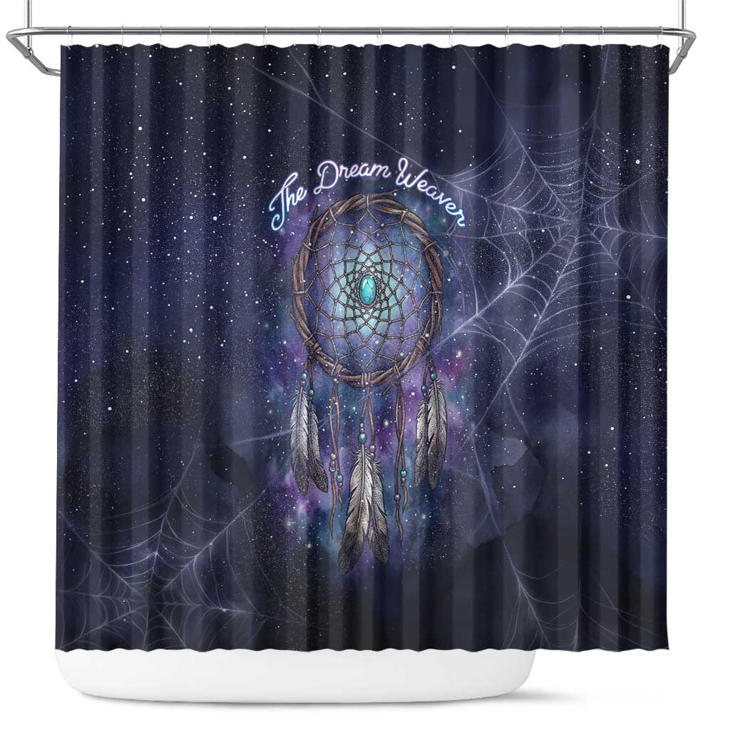 Dreamcatcher Native American Shower Curtain Feathers and Starry Night Sky The Dream Weaver Theme - Wonder Print Shop