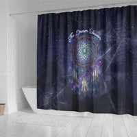 Dreamcatcher Native American Shower Curtain Feathers and Starry Night Sky The Dream Weaver Theme - Wonder Print Shop