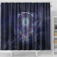 Dreamcatcher Native American Shower Curtain Feathers and Starry Night Sky The Dream Weaver Theme - Wonder Print Shop