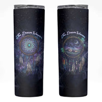 Dreamcatcher Native American Skinny Tumbler Feathers and Starry Night Sky The Dream Weaver Theme - Wonder Print Shop