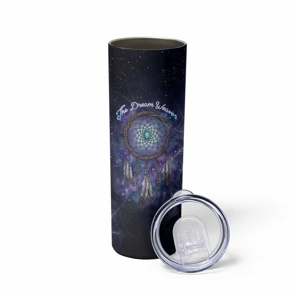 Dreamcatcher Native American Skinny Tumbler Feathers and Starry Night Sky The Dream Weaver Theme - Wonder Print Shop