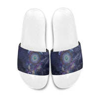 Dreamcatcher Native American Slide Sandals Feathers and Starry Night Sky The Dream Weaver Theme - Wonder Print Shop