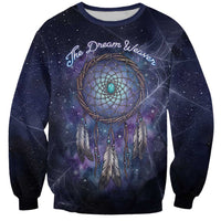 Dreamcatcher Native American Sweatshirt Feathers and Starry Night Sky The Dream Weaver Theme - Wonder Print Shop