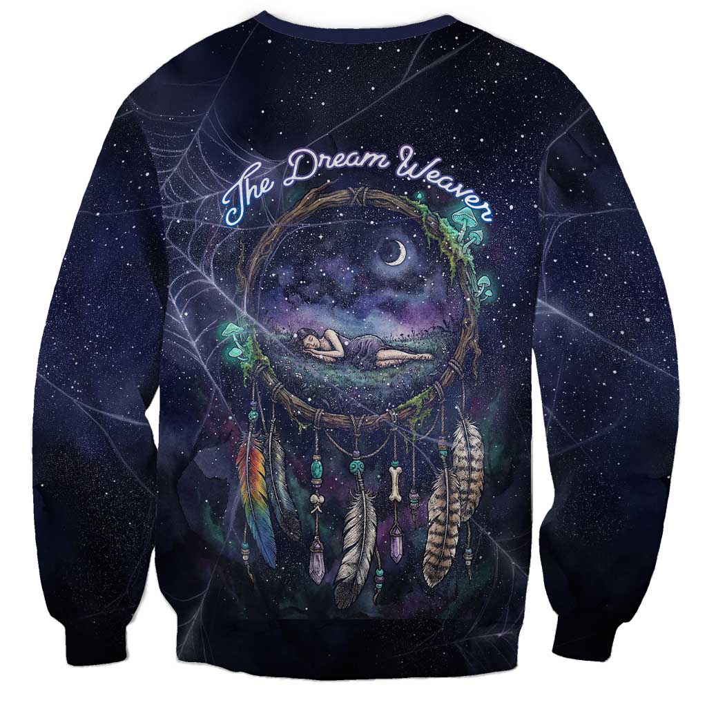 Dreamcatcher Native American Sweatshirt Feathers and Starry Night Sky The Dream Weaver Theme - Wonder Print Shop