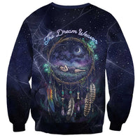 Dreamcatcher Native American Sweatshirt Feathers and Starry Night Sky The Dream Weaver Theme - Wonder Print Shop