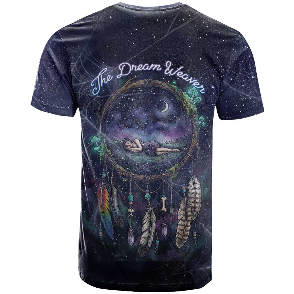 Dreamcatcher Native American T Shirt Feathers and Starry Night Sky The Dream Weaver Theme - Wonder Print Shop