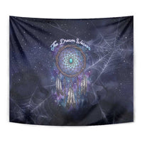 Dreamcatcher Native American Tapestry Feathers and Starry Night Sky The Dream Weaver Theme - Wonder Print Shop