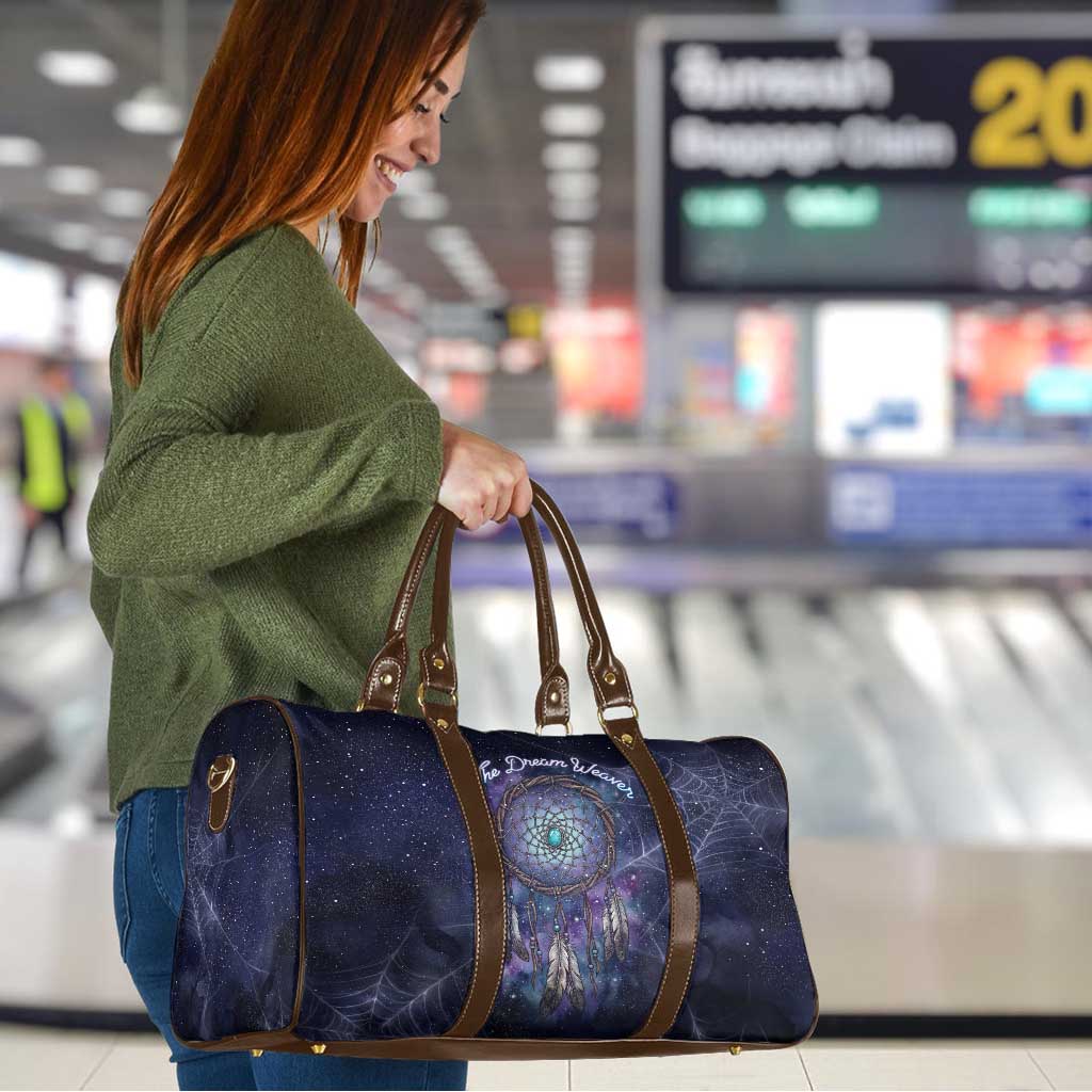 Dreamcatcher Native American Travel Bag Feathers and Starry Night Sky The Dream Weaver Theme - Wonder Print Shop