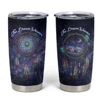 Dreamcatcher Native American Tumbler Cup Feathers and Starry Night Sky The Dream Weaver Theme - Wonder Print Shop