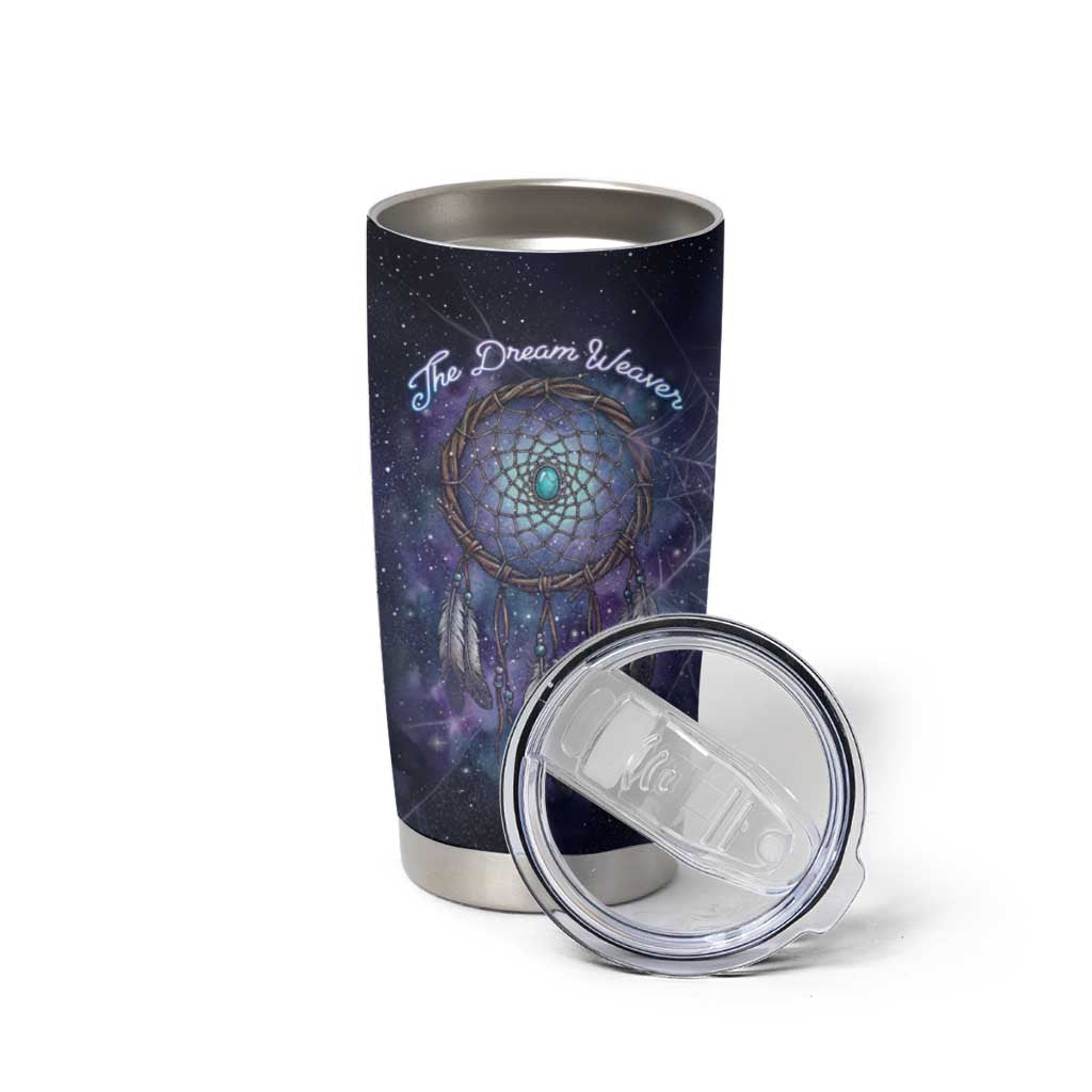 Dreamcatcher Native American Tumbler Cup Feathers and Starry Night Sky The Dream Weaver Theme - Wonder Print Shop