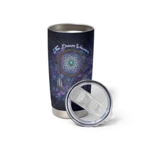 Dreamcatcher Native American Tumbler Cup Feathers and Starry Night Sky The Dream Weaver Theme - Wonder Print Shop