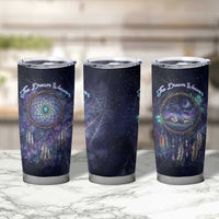 Dreamcatcher Native American Tumbler Cup Feathers and Starry Night Sky The Dream Weaver Theme - Wonder Print Shop